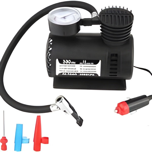Mini 12V 300PSI Portable Car Air Pump Tyre Compressor | Fast Electric Tyre Inflator for Cars, Bikes & Motorcycles