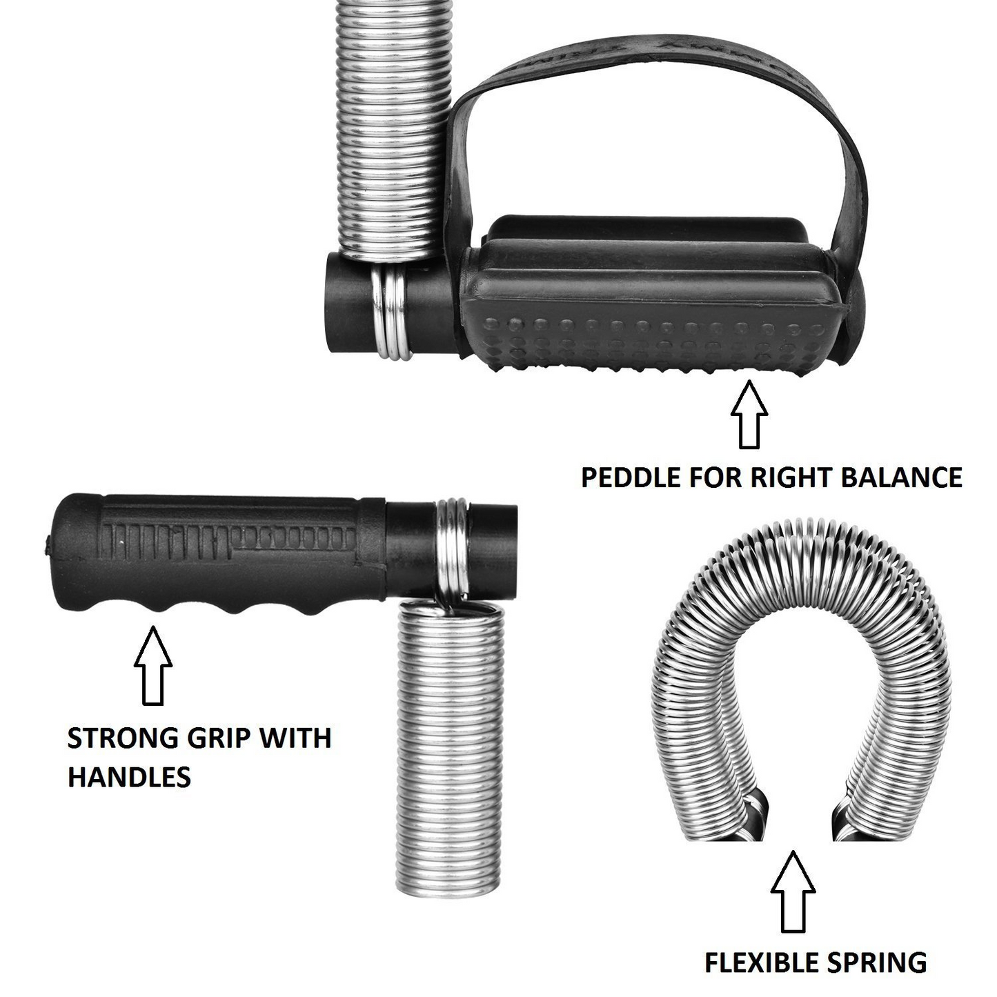 Foot Pedal Resistance Band Double Spring Tummy Trimmer | Sit-Up Pull Rope Home Fitness Equipment