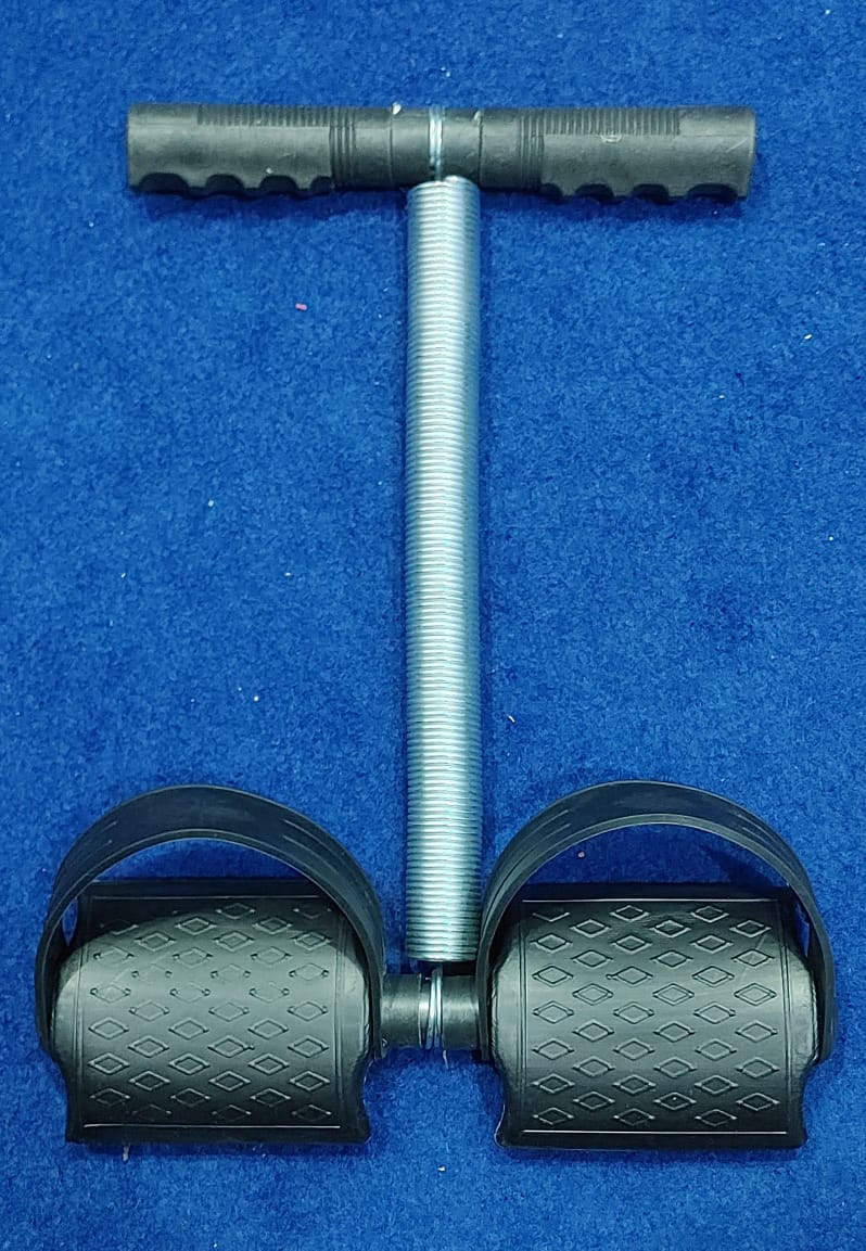 Foot Pedal Resistance Band Double Spring Tummy Trimmer | Sit-Up Pull Rope Home Fitness Equipment
