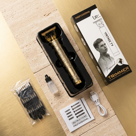 Vintage T9 Professional Hair Trimmer Cordless Rechargeable Metal Hair & Beard Clipper