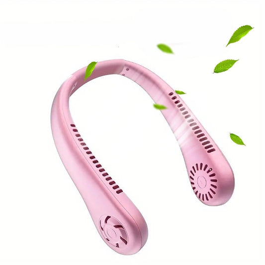 Portable Neck Fan USB Rechargeable Adjustable Personal Cooling Fan for Indoor & Outdoor Use