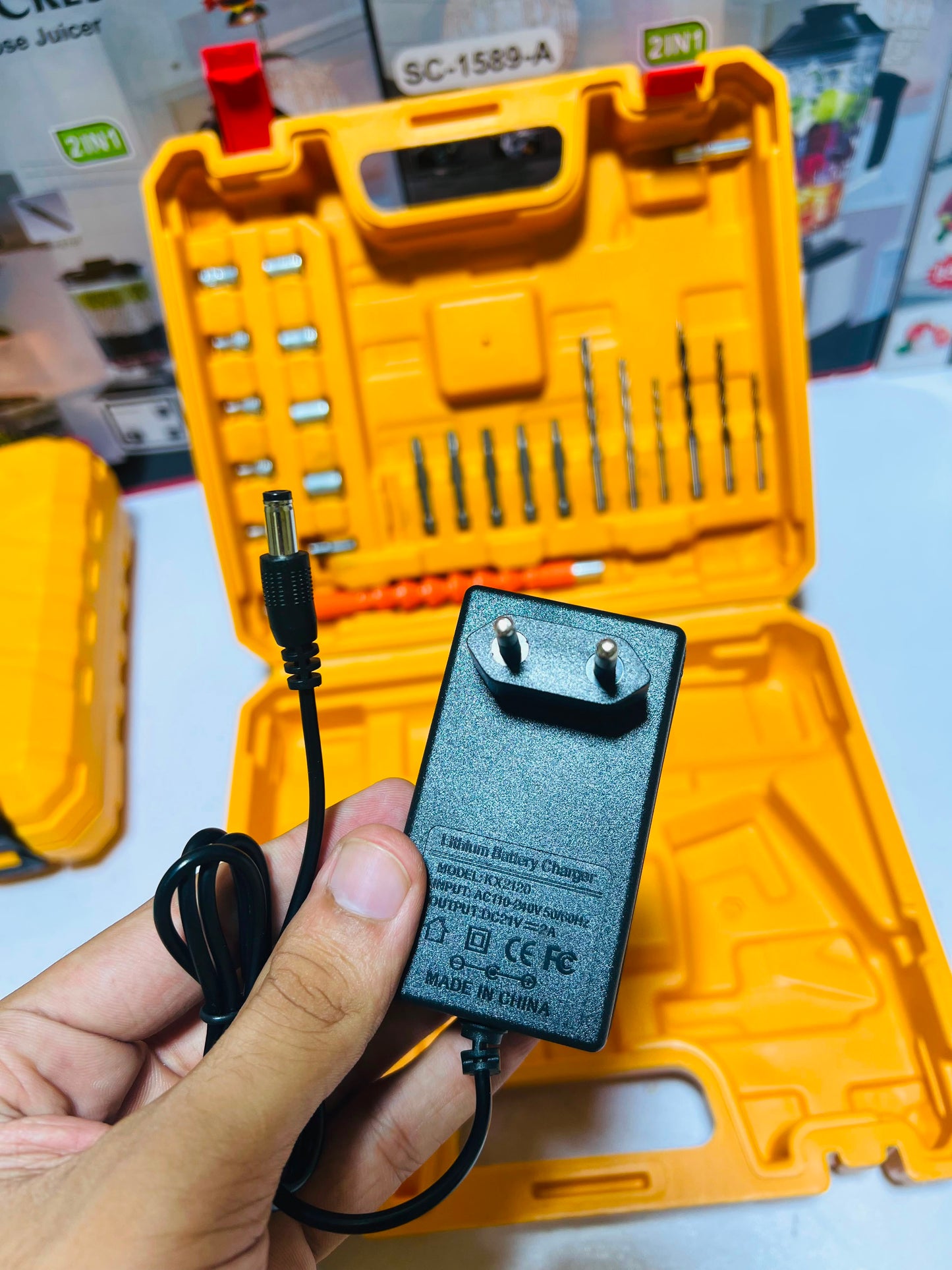 DeWalt 64V Cordless Electric Drill Machine with Battery & Carry Case | Professional Screwdriver Drill Kit