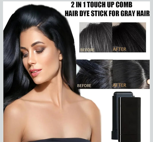Hair Color Stick Instant Root Touch-Up 20g Black | Temporary Grey Hair Coverage & Root Concealer