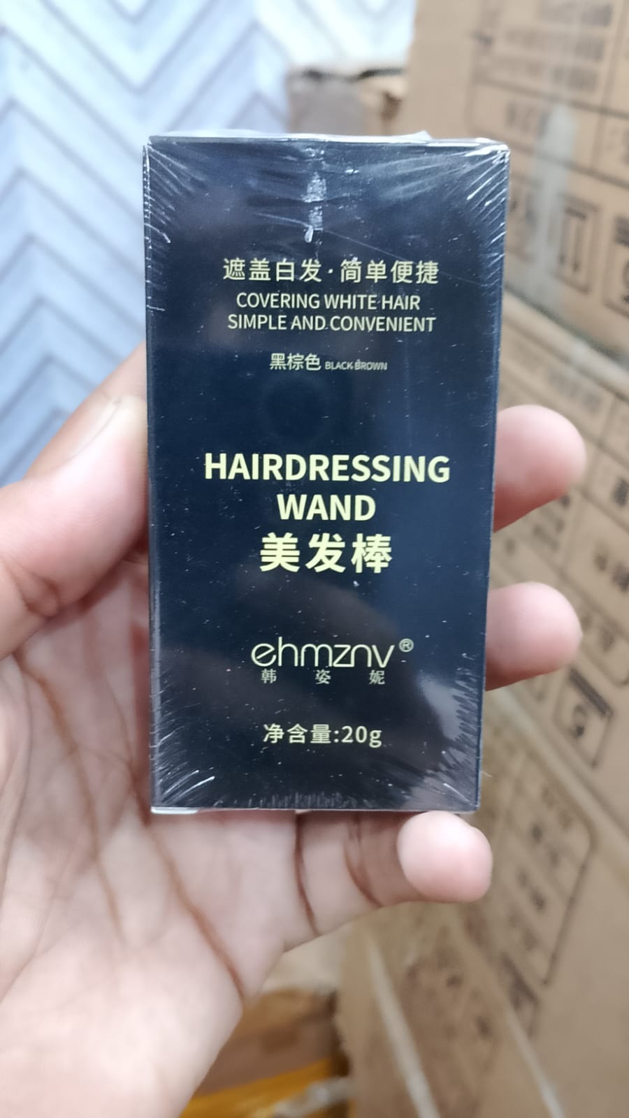 Hair Color Stick Instant Root Touch-Up 20g Black | Temporary Grey Hair Coverage & Root Concealer