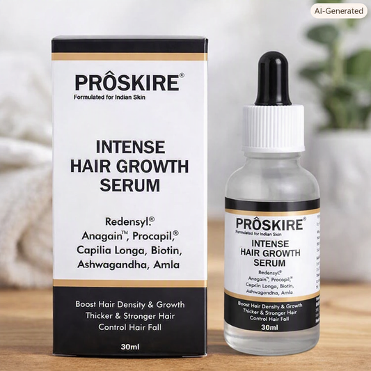 Proskire Intense Hair Growth Serum 30ml | Redensyl, Procapil & Biotin Hair Fall Control Formula